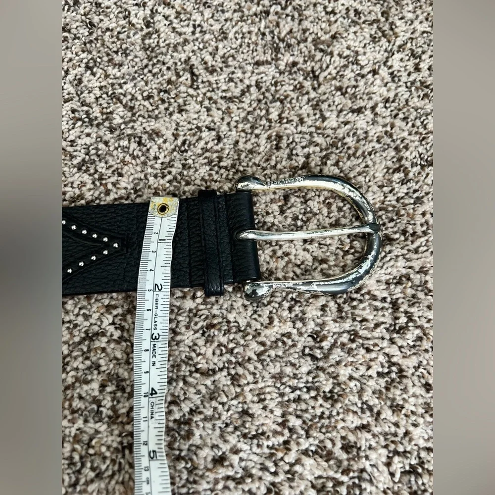Michael Kors Distressed Leather Studded Western Belt Size Small